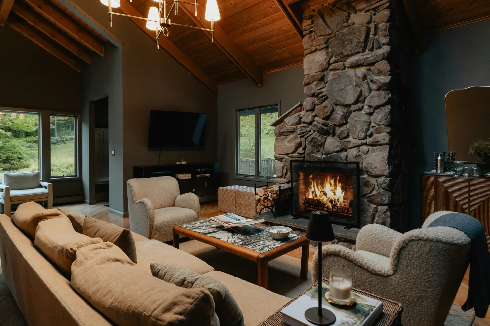 Cozy cabin interior